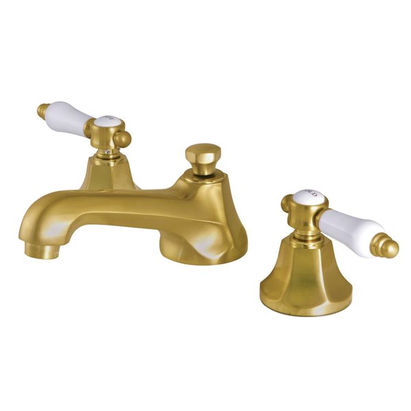 Kingston Brass KS4467BPL Bel-Air 8" Widespread Bathroom Faucet, Brushed Brass KS4467BPL